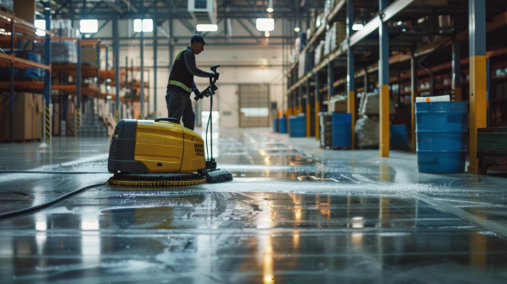Warehouse Floor Scrubbing Services