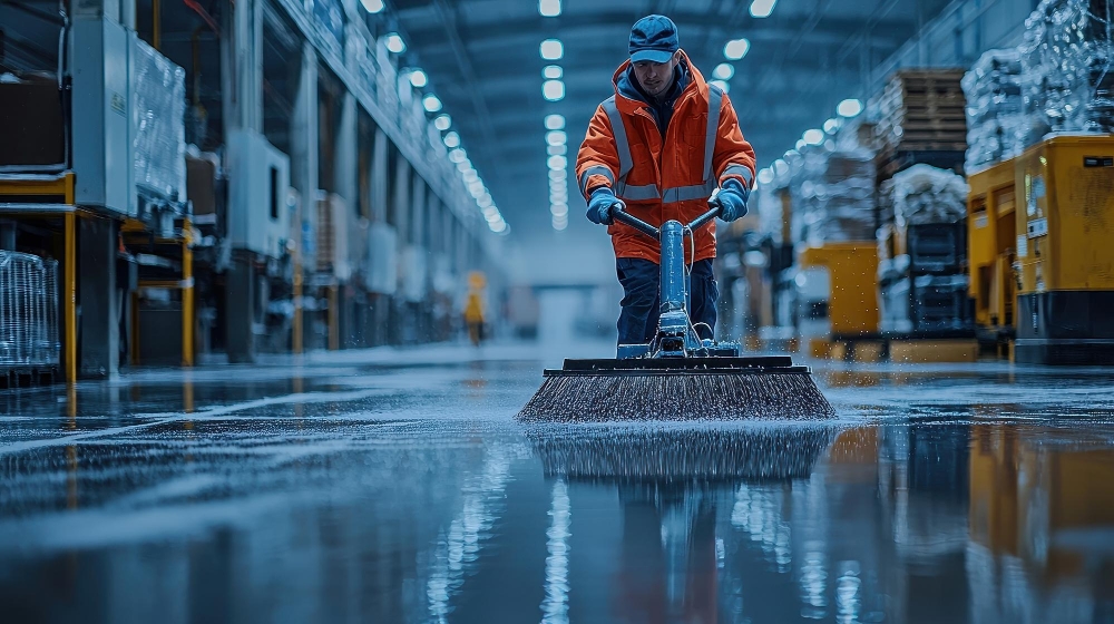 Warehouse Floor Scrubbing